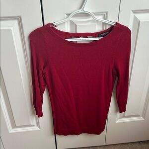 White House Black Market Crimson Knit Top